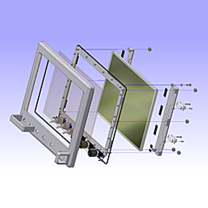 exploded 3D design view